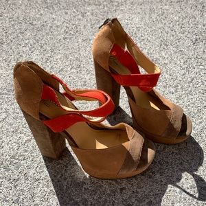 Zodiac Suede Chunky Heels